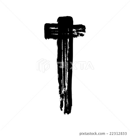 Christian cross grunge vector religion symbol Christian cross grunge vector religion symbol 22312833
