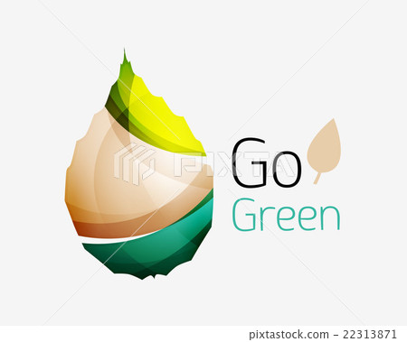 Go green abstract nature logo - Stock Illustration [22313871] - PIXTA
