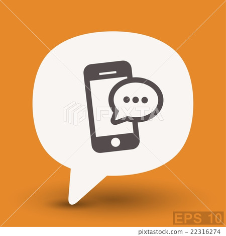 Pictograph of message or chat on smartphone 22316274