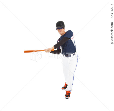 Baseball player hitting ball with bat Baseball player hitting ball with bat 22316893