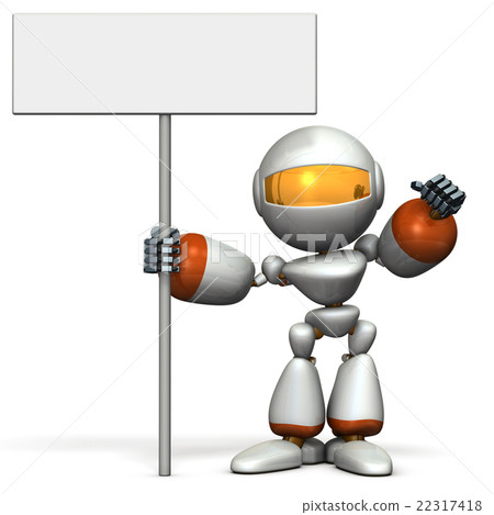 Cute robot to show strong will display Cute robot to show strong will display 22317418