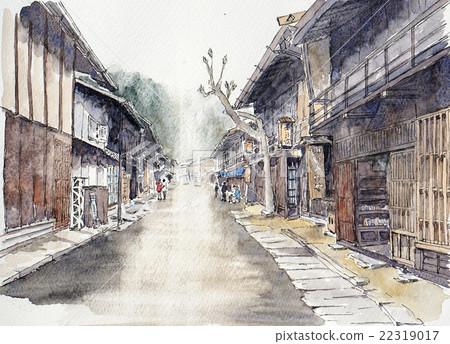 Sketch Of The Wife Basketball Station Town Town Stock Illustration