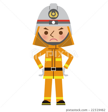 憤怒的表達消防隊員（防火服） 22319462