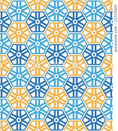 textile blue and orange color hexagonal pattern textile blue and orange color hexagonal pattern 22320405