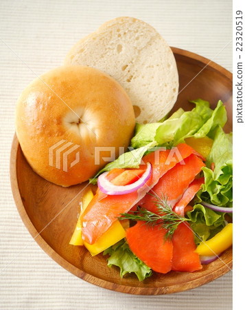 Bagel lunch plate (high angle) Bagel lunch plate (high angle) 22320519