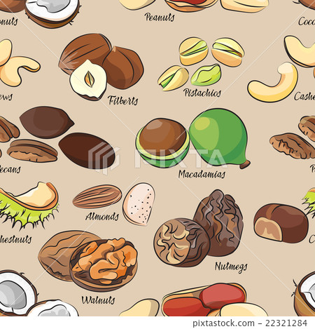 Collection of different nuts pattern 22321284