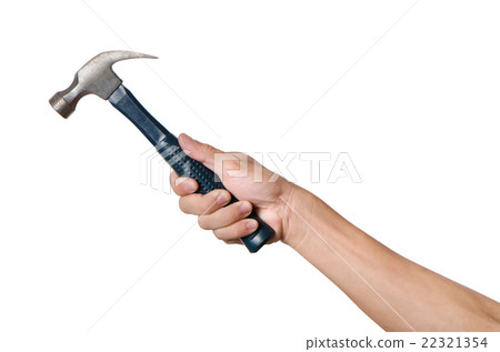 Men is holding a hammer isolated Men is holding a hammer isolated 22321354