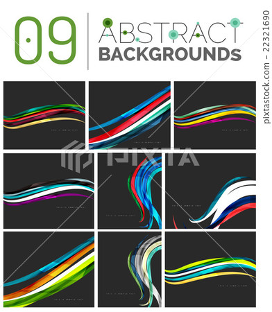 Pack of vector abstract backgrounds - Stock Illustration [22321690] - PIXTA