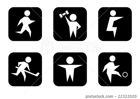 set of black sports symbols 22322020