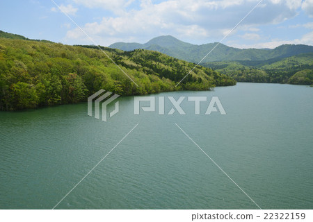 新鮮的綠色水壩和山 新鮮的綠色水壩和山 22322159