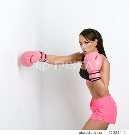 Girl in boxing gloves 22323441