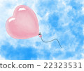 Heart shape air ballon flying in sky 22323531