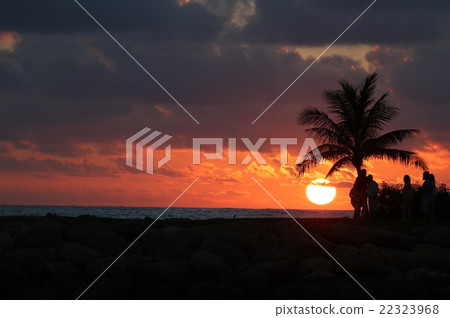 Hawaii sea sunset 22323968