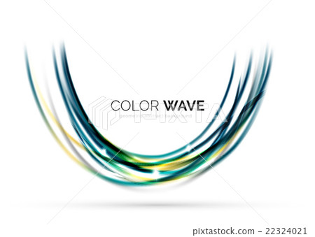 Glossy wave isolated on white background Glossy wave isolated on white background 22324021