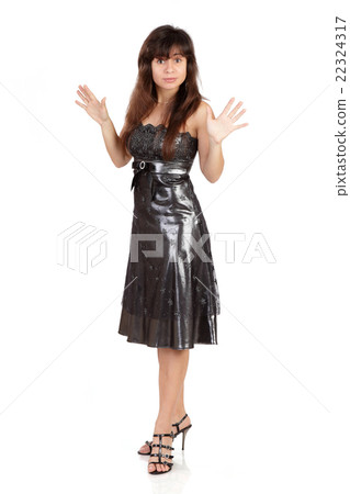 The surprised girl isolated on a white background The surprised girl isolated on a white background 22324317
