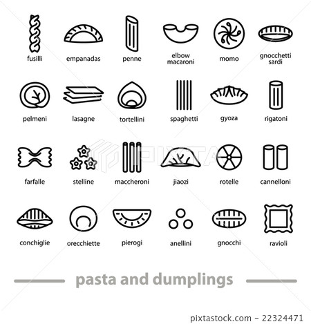 pasta and dumplings icons pasta and dumplings icons 22324471