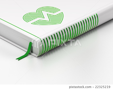 Healthcare concept: closed book, Heart on white Healthcare concept: closed book, Heart on white 22325219