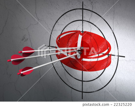 Healthcare concept: arrows in Pill target on wall Healthcare concept: arrows in Pill target on wall 22325220