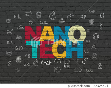 Science concept: Nanotech on wall background Science concept: Nanotech on wall background 22325421