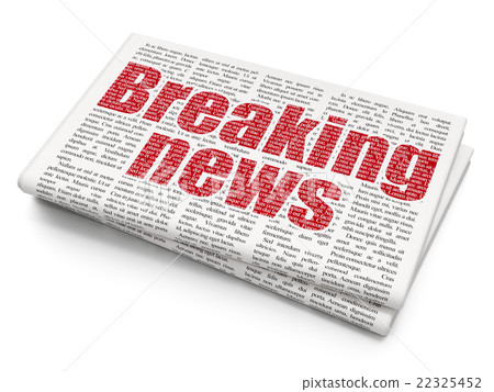 News concept: Breaking News on Newspaper 22325452