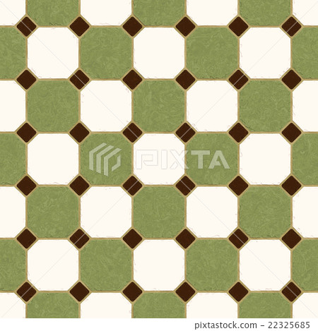 傳統古典陶瓷磚紋理背景（無縫接圖，高分辨率 3D CG 渲染∕著色插圖） 22325685