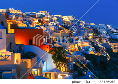 Oia at night, Santorini, Greece 22326968