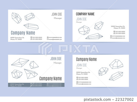 Set of business card templates 22327002