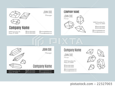 Set of business card templates 22327003