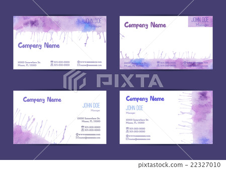 Set of watercolor business cards Set of watercolor business cards 22327010