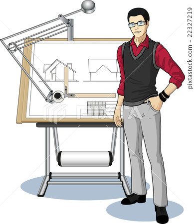 Young Asian architect student presenting his Young Asian architect student presenting his 22327219