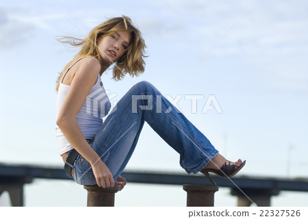 woman on the pier woman on the pier 22327526