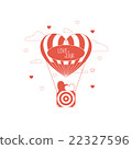 Love is in the air concept. Heart shaped balloon 22327596