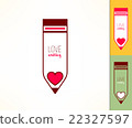 Writing hobby. Love to write concept. Pencil icon 22327597