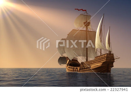 Caravel In Rays Of the Sun 22327941