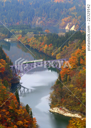 秋天Todami河第1個鐵橋樑 秋天Todami河第1個鐵橋樑 22329542