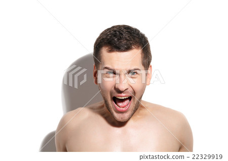 Angry guy is expressing negative emotions 22329919