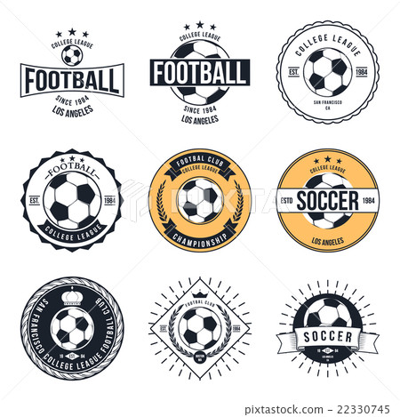 Soccer Football Typography Badge Design Element Soccer Football Typography Badge Design Element 22330745