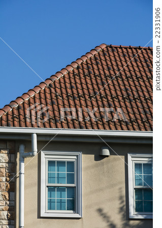 Tile roof and blue sky 22331906
