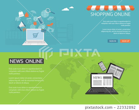design for website of news, shop, store online 22332892