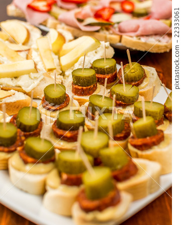 Canapes with sausage Canapes with sausage 22333061