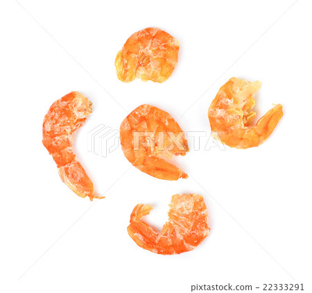 Dried shrimp isolated on the white background Dried shrimp isolated on the white background 22333291