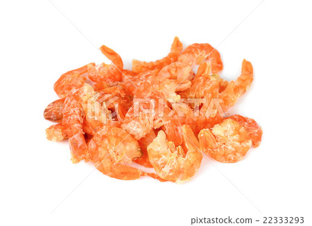 Dried shrimp isolated on the white background Dried shrimp isolated on the white background 22333293