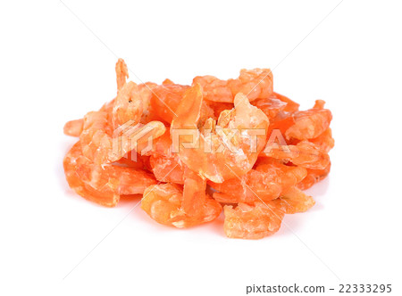 Dried shrimp isolated on white background Dried shrimp isolated on white background 22333295
