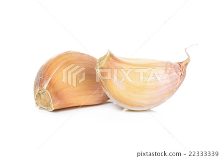 Garlic isolated on the white background Garlic isolated on the white background 22333339