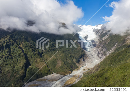 Franz Josef glacier at top view 22333491