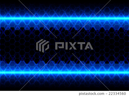 abstract hexagon blue light effect technology 22334560