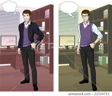 Caucasian Businessman in office interior Caucasian Businessman in office interior 22334715