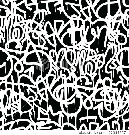 Graffiti background seamless pattern - Stock Illustration [22335357 ...