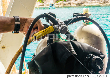 Oxygen air Tanks and Gear for Scuba Diving 22335951