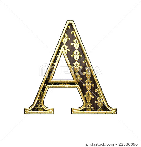a golden letter 3d illustration - Stock Illustration [22336060] - PIXTA
